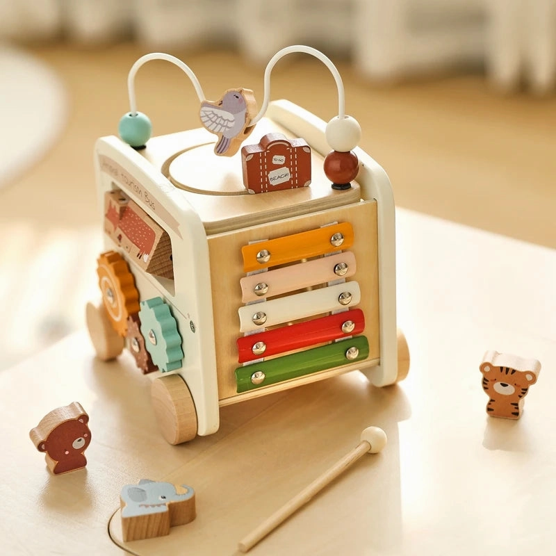 Wooden Montessori Bus Toy