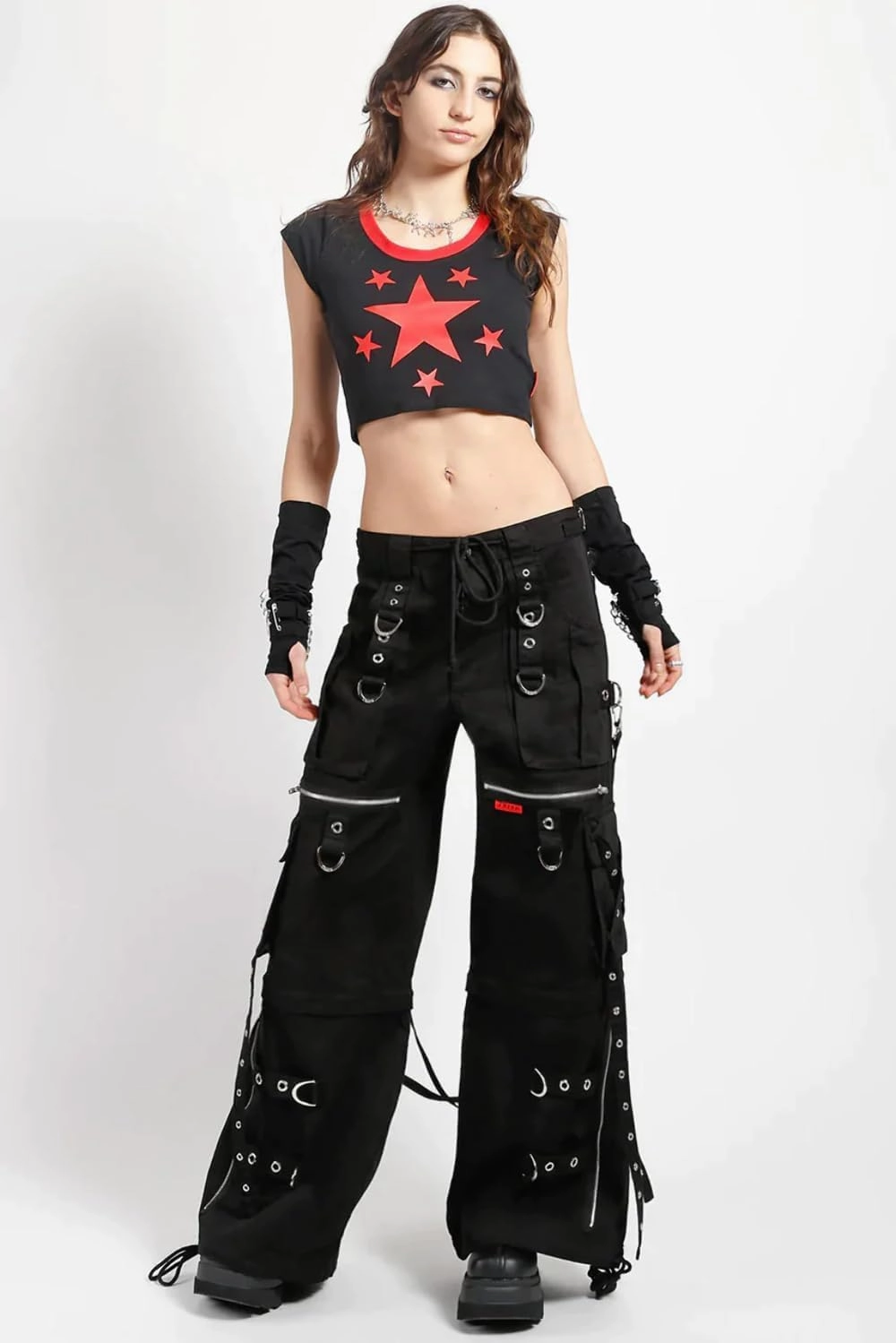 X-Strap Zip Off Pants [Black/Black], Medium
