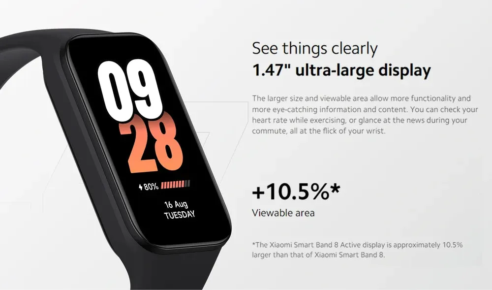 XIAOMI Band 8 Active 1.47" Smart Fitness Band