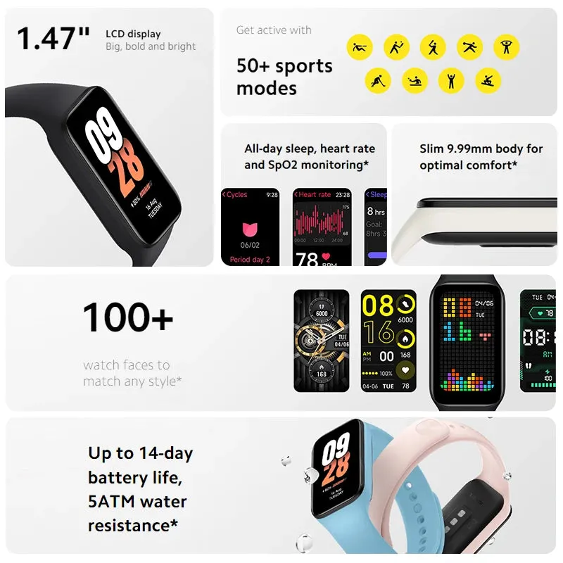 XIAOMI Band 8 Active 1.47" Smart Fitness Band