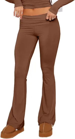 Xixiuly Women Casual Skinny Leggings Flare Bell Bottom Bootcut Low Waist Yoga Pants Palazzo Long Trousers Jogger Sweatpants