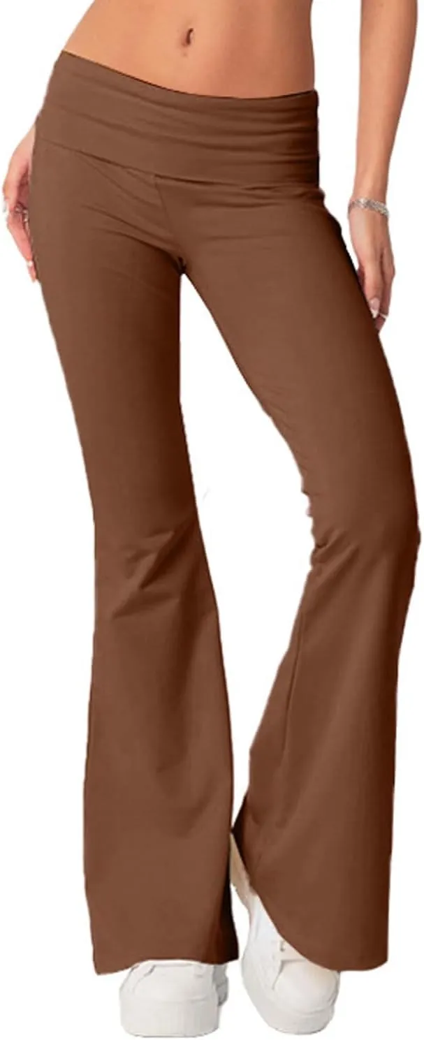 Xixiuly Women Casual Skinny Leggings Flare Bell Bottom Bootcut Low Waist Yoga Pants Palazzo Long Trousers Jogger Sweatpants