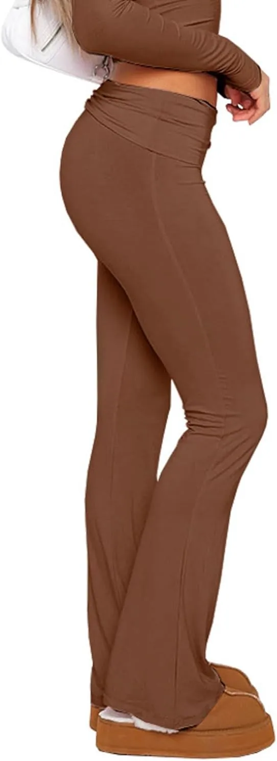 Xixiuly Women Casual Skinny Leggings Flare Bell Bottom Bootcut Low Waist Yoga Pants Palazzo Long Trousers Jogger Sweatpants