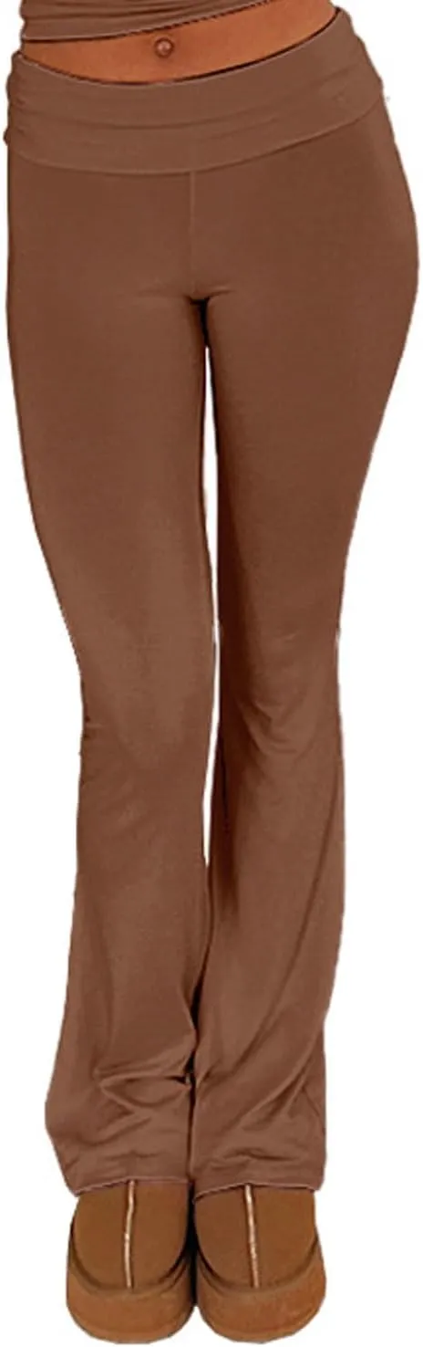 Xixiuly Women Casual Skinny Leggings Flare Bell Bottom Bootcut Low Waist Yoga Pants Palazzo Long Trousers Jogger Sweatpants