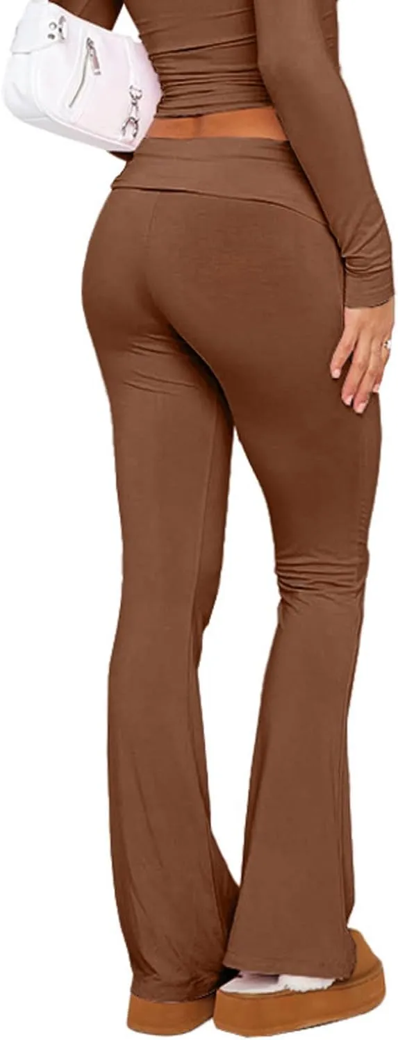 Xixiuly Women Casual Skinny Leggings Flare Bell Bottom Bootcut Low Waist Yoga Pants Palazzo Long Trousers Jogger Sweatpants
