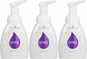 Young Living - Lavender Foaming Hand Soap 3 pack of 8 fl oz. | Moisturizing Hand Wash Cleanser | Lavender Scented | Gentle Foaming Enriched with Aloe & Vitamin E