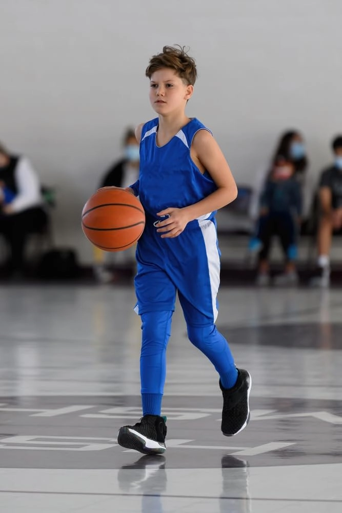 Youth Boys One Leg Compression Pants - 3/4 Kids Basketball Tights Girls Football Soccer Leggings Sports Base Layer