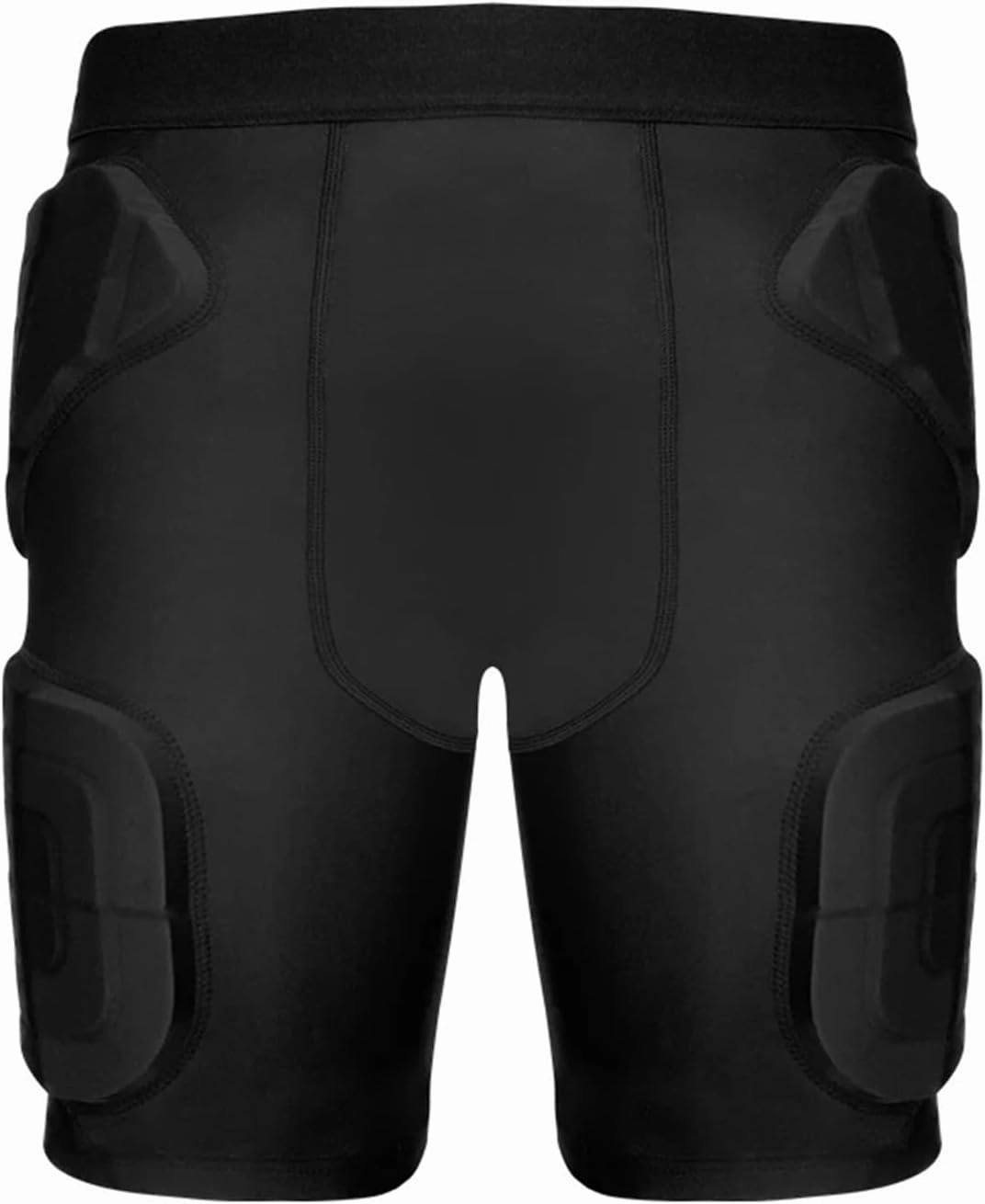 Youth Kids 5-Pad Football Girdle Padded Compression Shorts Rib Protectors Pants for Snowboard,Skate,Rugby Youth Adult Black
