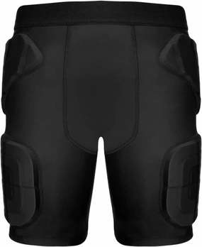 Youth Kids 5-Pad Football Girdle Padded Compression Shorts Rib Protectors Pants for Snowboard,Skate,Rugby Youth Adult Black