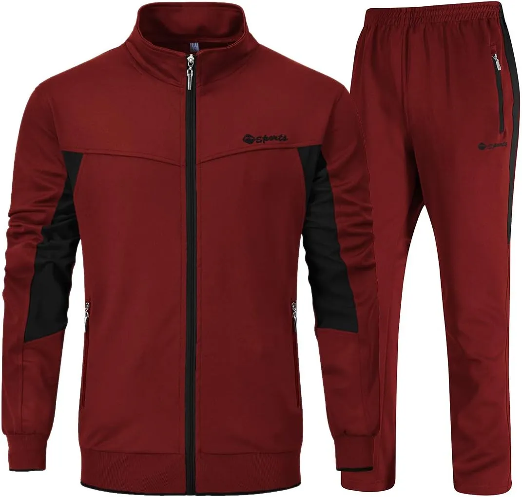 YSENTO Men's Tracksuits Outfits Set 2 Piece Jogging Suits Warm Up Sweatsuits Sweat Track Suits Sets