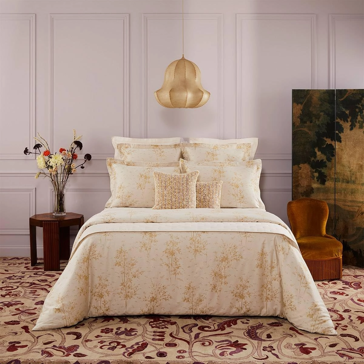 Yves Delorme Legende Multicolor Standard 20 x 30 in Sham - Extra Soft and Warm Luxury Sheets, 100% Natural Organic French Bed Linens - Breathable and Durable