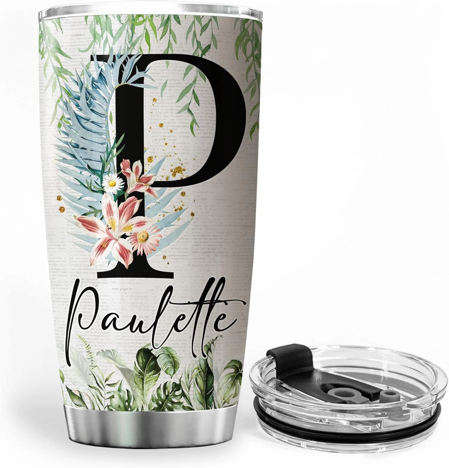 ZOXIX Personalized Tumbler Gardening Gifts And Into The Garden I Go To Lose My Mind And Find My Soul Things For Gardeners Plant Lovers Stainless Steel Insulated Cup With Name 20 Oz